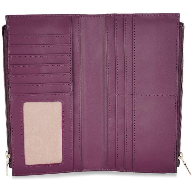 Buy Caprese Carrie Zip Fold Wallet Medium Burgundy Online