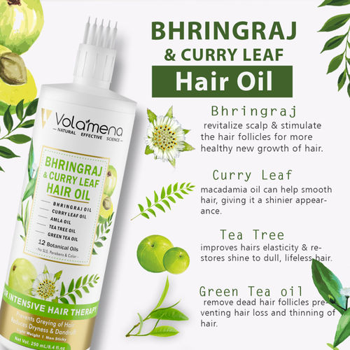 Volamena Bhringraj & Curry Leaf Hair Oil: Buy Volamena Bhringraj & Curry  Leaf Hair Oil Online at Best Price in India | NykaaMan