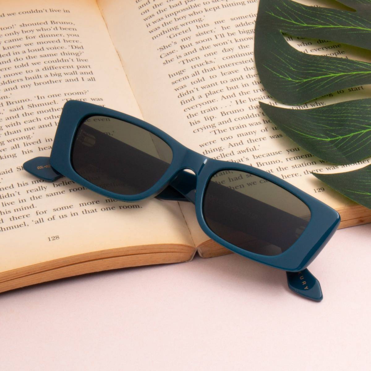 TED SMITH Unisex Green Premium Italian Acetate Sunglasses With Polarized Lenses.
