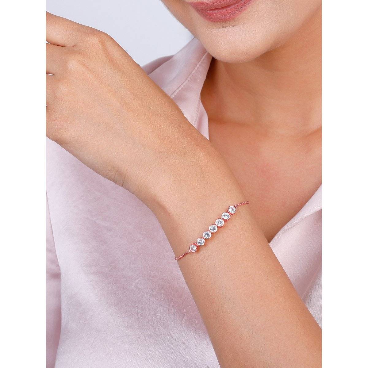 GIVA 925 White Bubble Bracelet