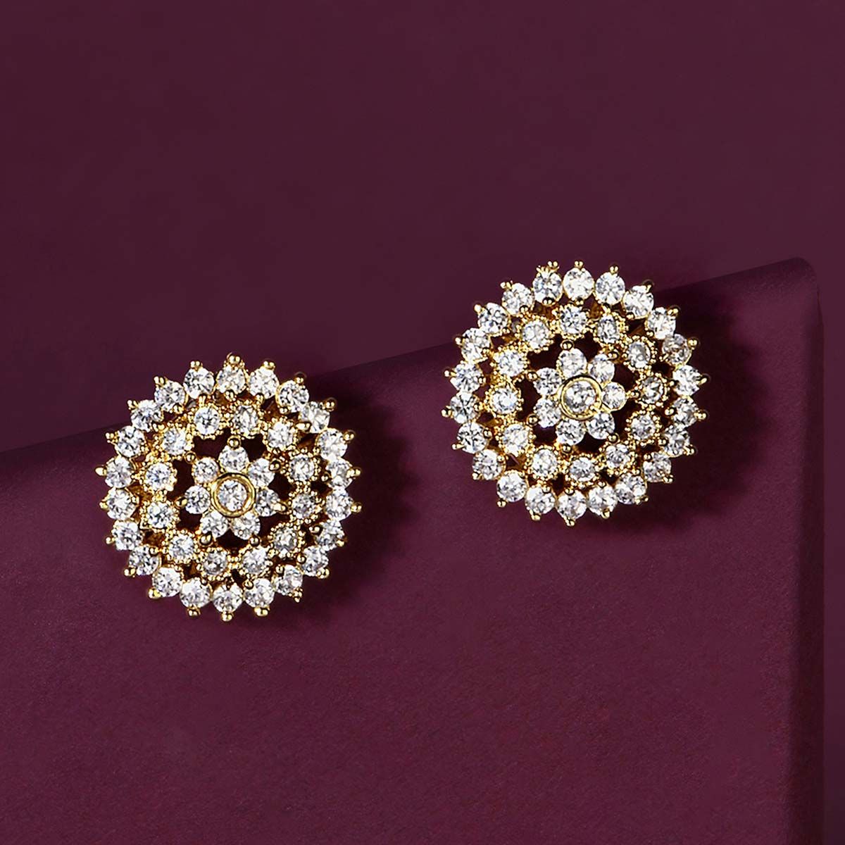 Buy American DIAMOND Earrings Set Ad Setindian Jewelry Tikka Online in India   Etsy