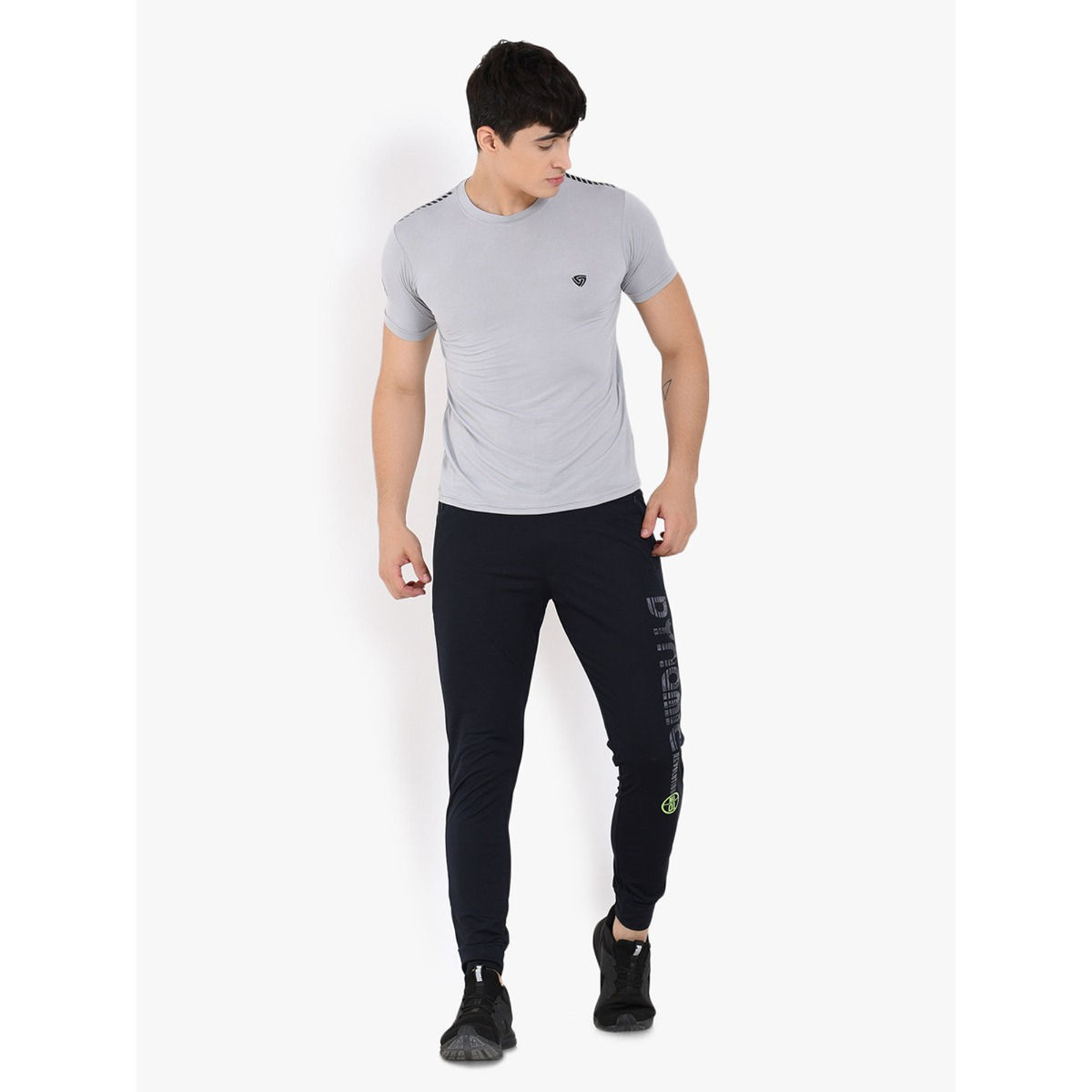 Buy BLACK PANTHER Solid Polyester Lycra Regular Fit Men's Track Pants |  Shoppers Stop