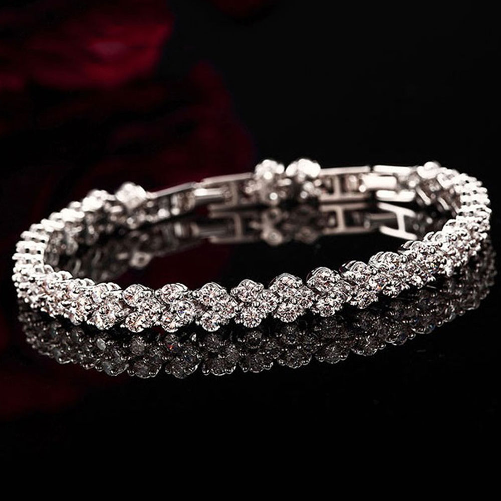 Update more than 75 silver crystal bracelet super hot