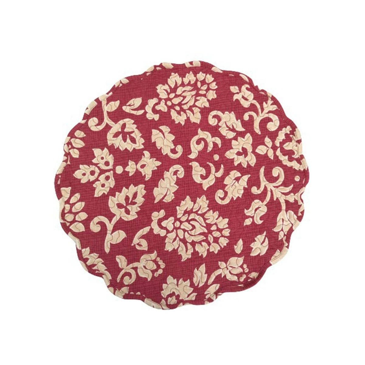 Belleven Cotton Asian Quilted Round Placemat 17 Inches Round (Set of