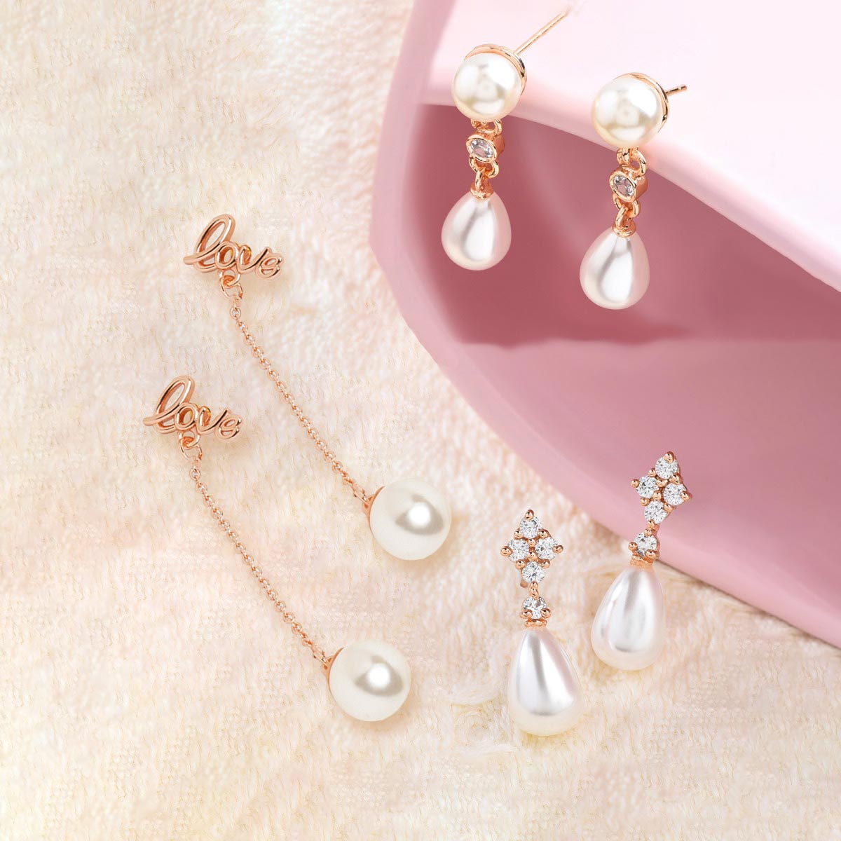 Contemporary clearance pearl earrings