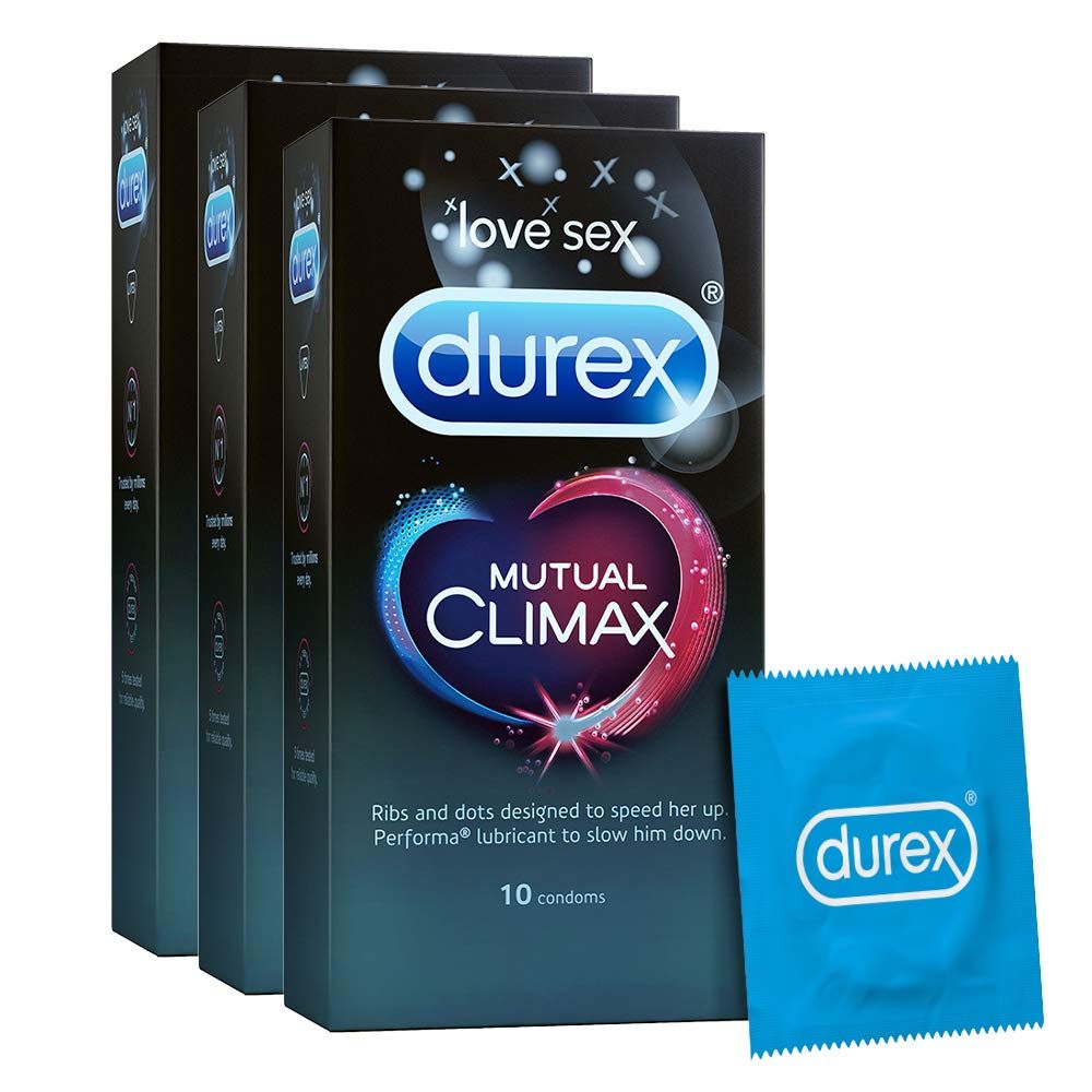 Durex Mutual Climax Condoms for Men and Women - 10 Units (Pack Of 3)