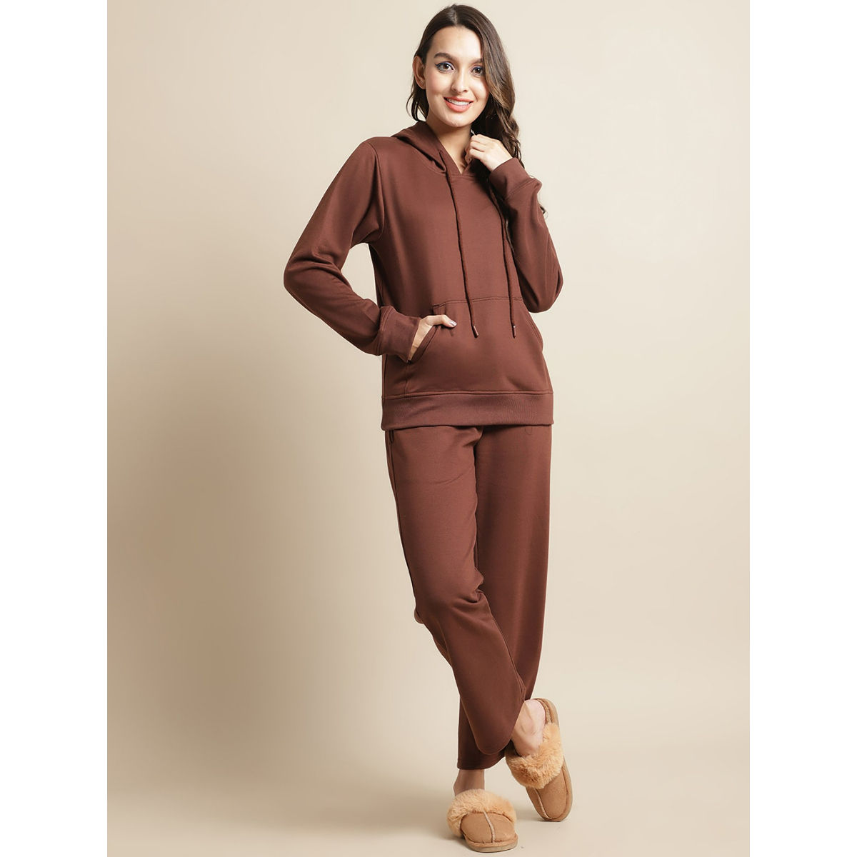 Women fleece night online suit