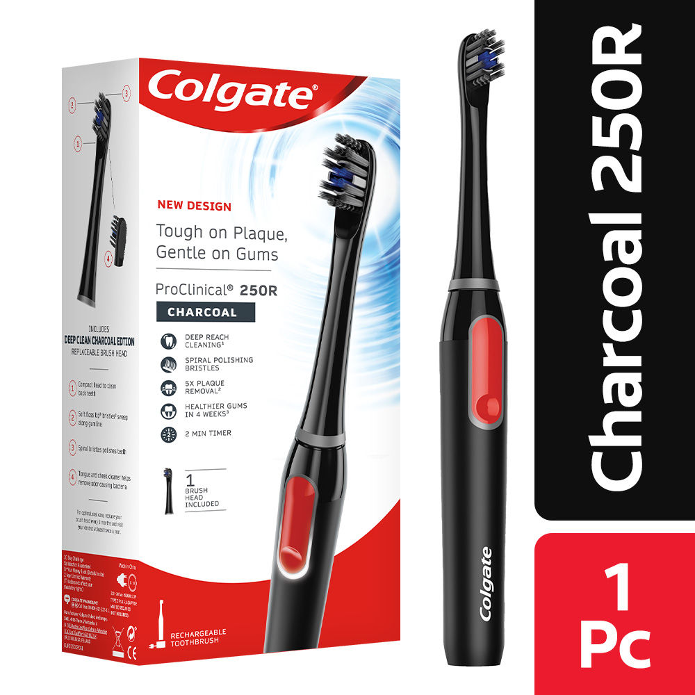 Colgate ProClinical 250R Rechargeable Electric Toothbrush - Charcoal