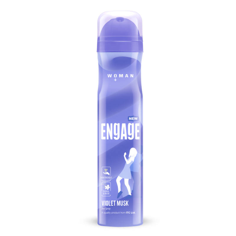 Engage VIOLET MUSK Deodorant for Women- Floral & MUSK - Skin Friendly- Long-Lasting