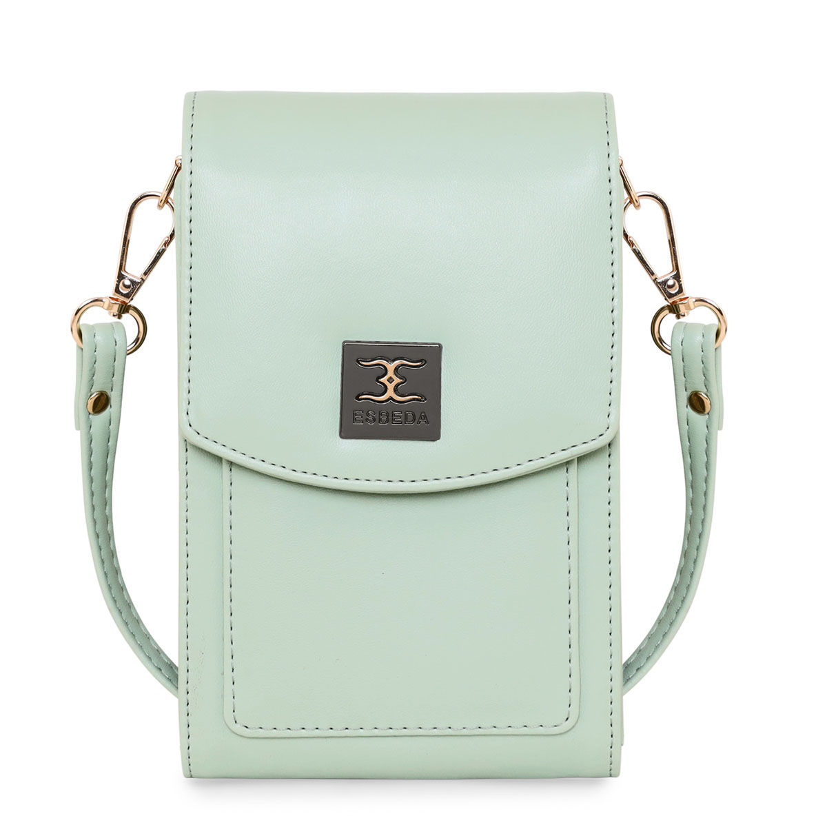 Buy ESBEDA Pista Green Color Mobile Sling Bag for Women (S) Online
