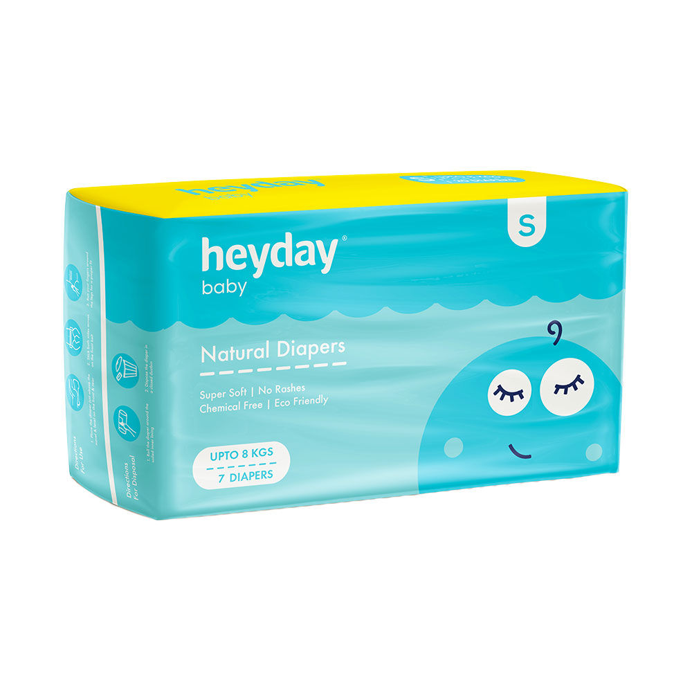 Heyday Natural & Organic Baby Diapers Small - 7 Pcs