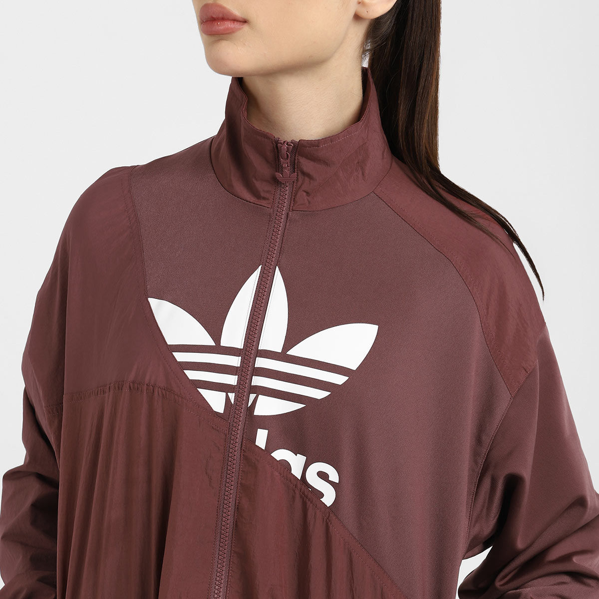 adidas burgundy track top