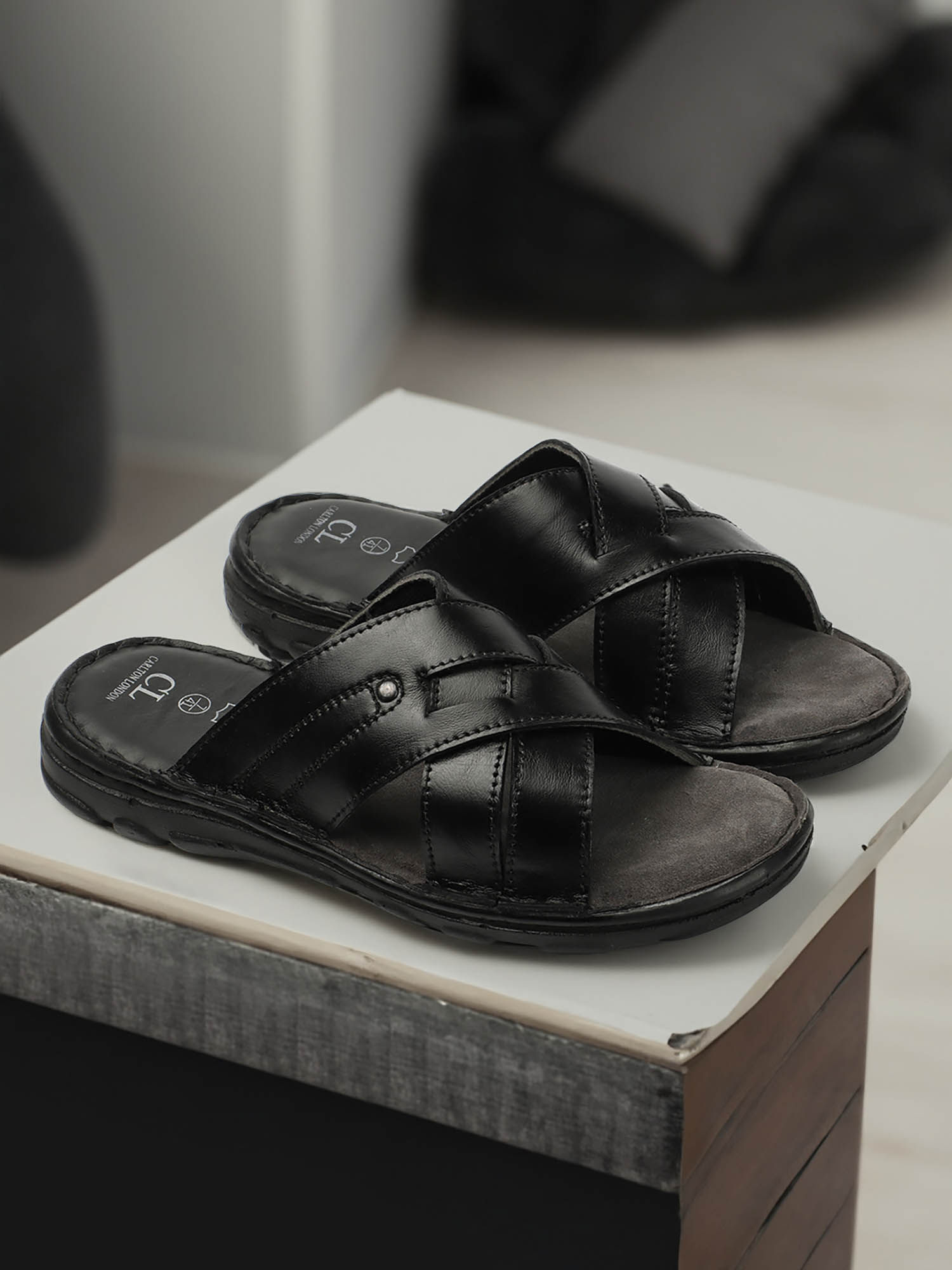 Buy Carlton London Men's Grey Slides for Men at Best Price @ Tata CLiQ