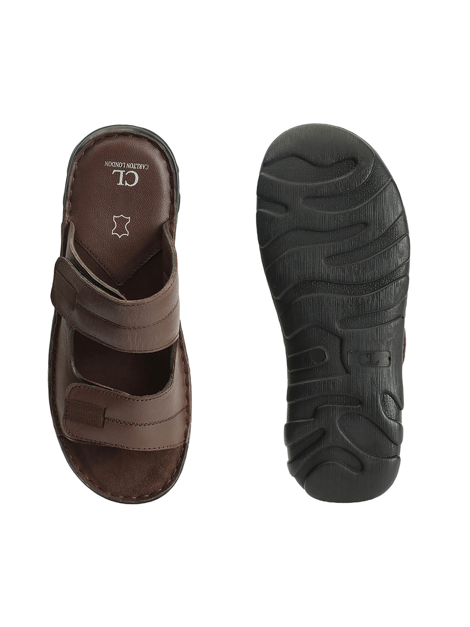 Buy Carlton London Men Brown & Tan Comfort Sandals | Find the Best Price  Online in India