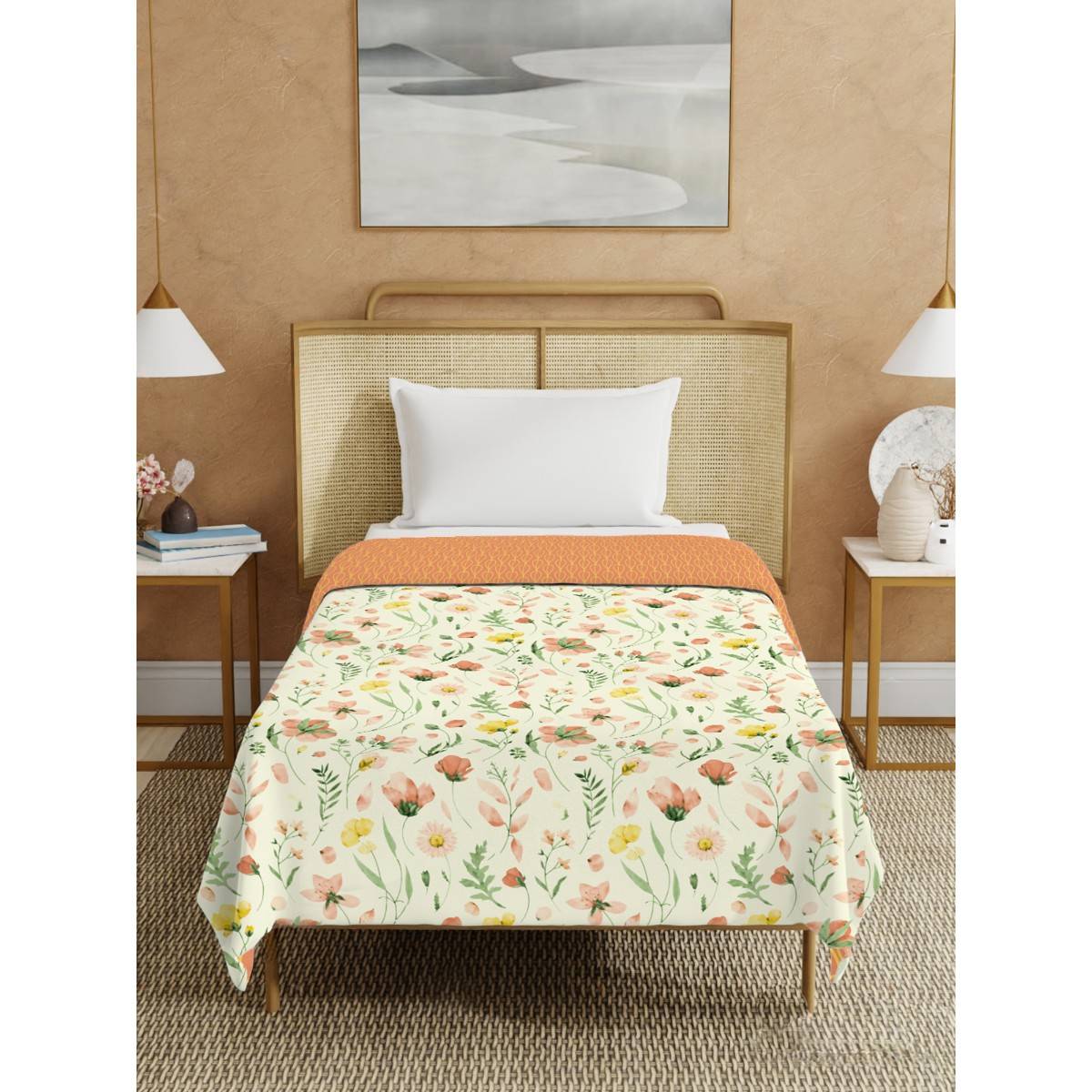 Urban Space Meadows Cotton Malmal Bed Ac Dohar (Single)
