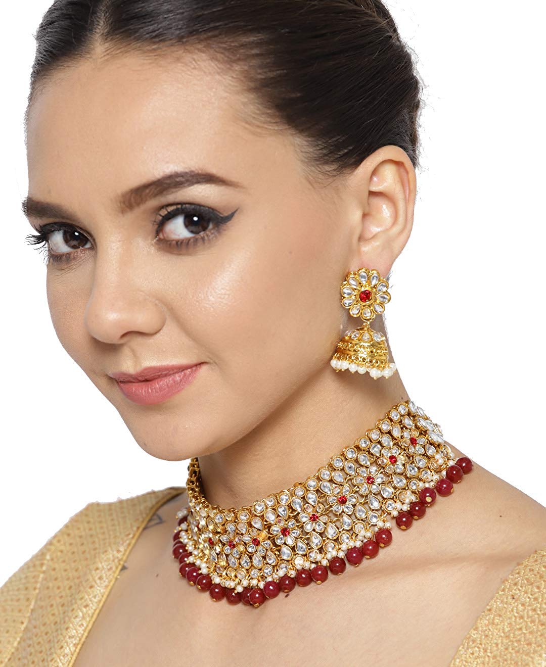 Youbella Latest Traditional Gold Plated Jewellery Set For Women Buy
