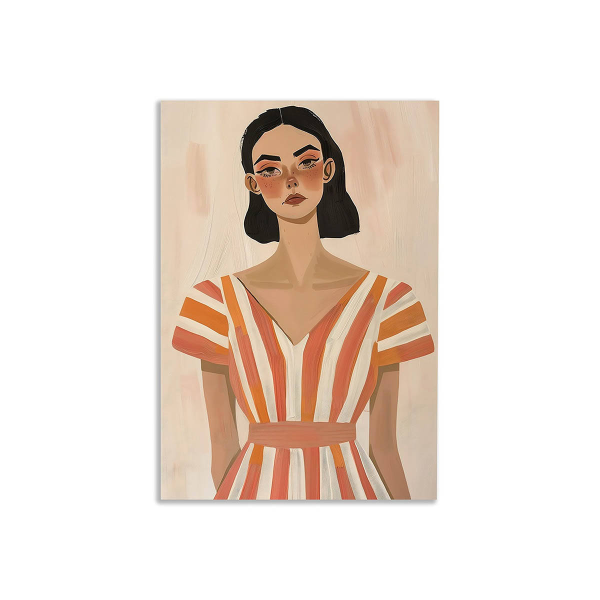 Buy Dekorstation Modern Feminine Portrait Wall Art Minimalist Woman ...