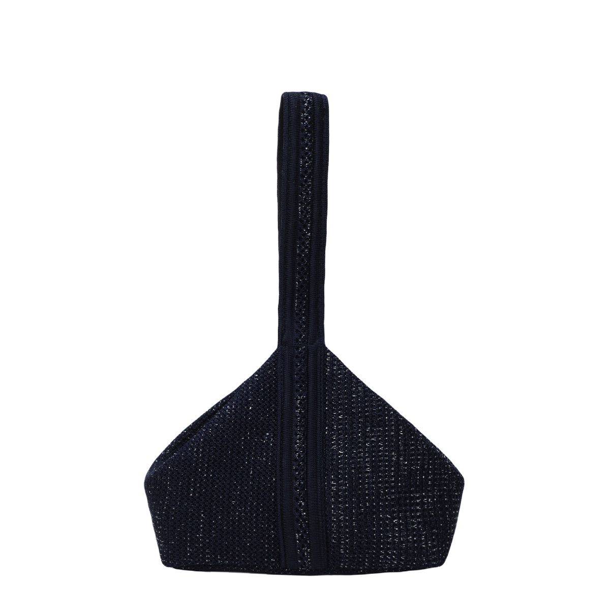 Joon Blu Chic Navy Blue and Silver Potli Bag (S)
