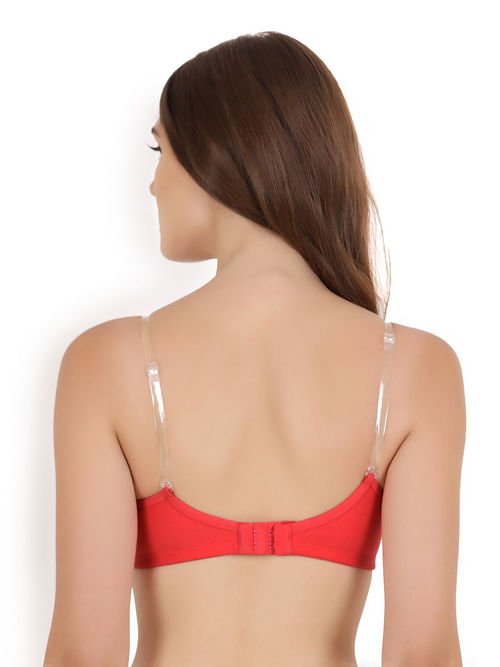 red solid t-shirt bra