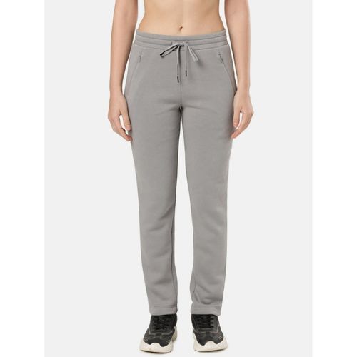 Jockey U110 Women's Super Combed Cotton Rich Fleece Trackpants With Zipper  Pockets - Grey (L)