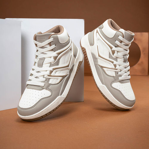 Buy Red Tape Women Lace Up Round Toe Beige Sneakers Online