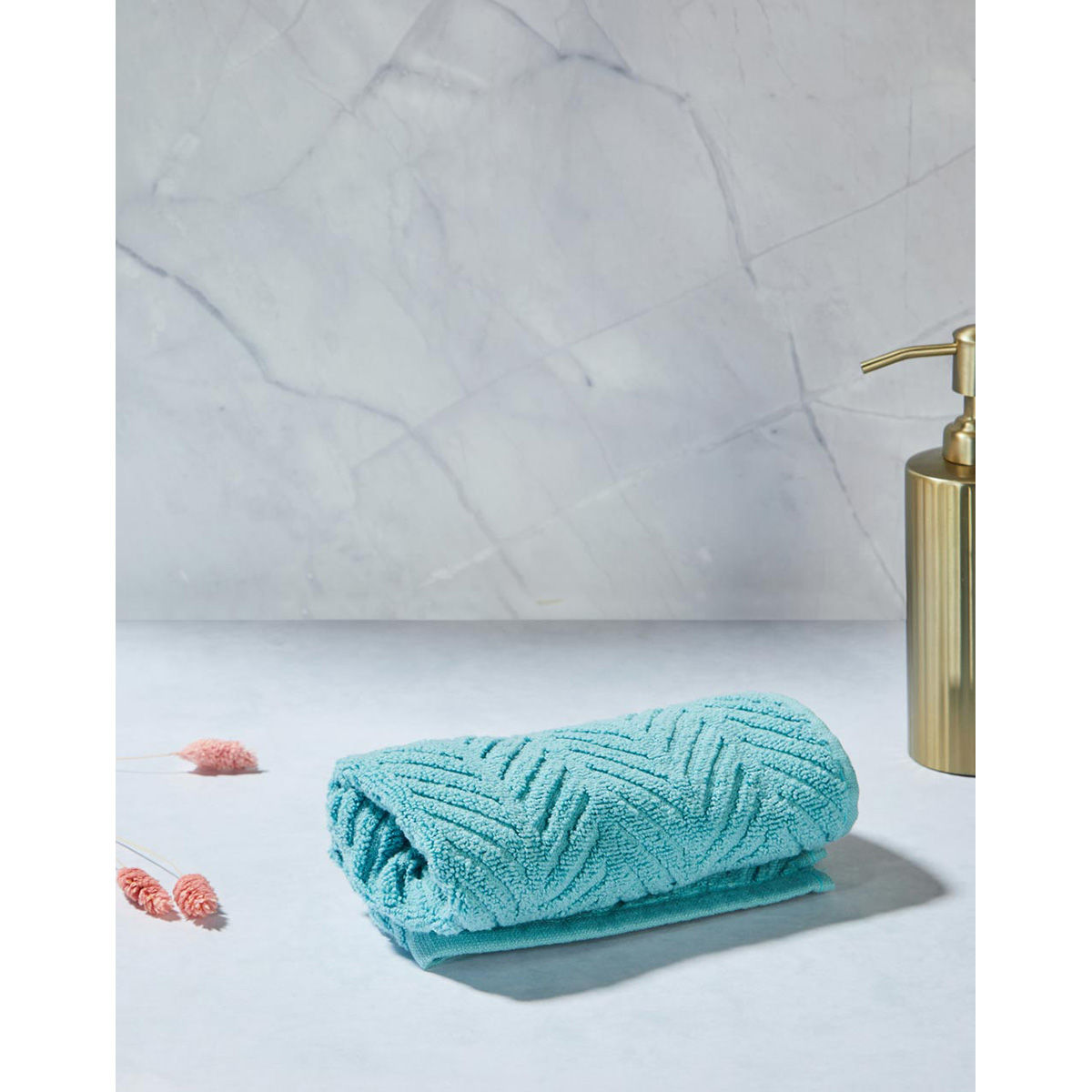 Buy Fabindia Blue Mirh Cotton Bath Towel Online