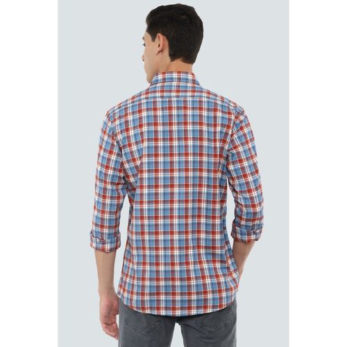 Louis Philippe Casual Shirts : Buy Louis Philippe Men Blue Slim Fit Check  Full Sleeves Casual Shirt Online