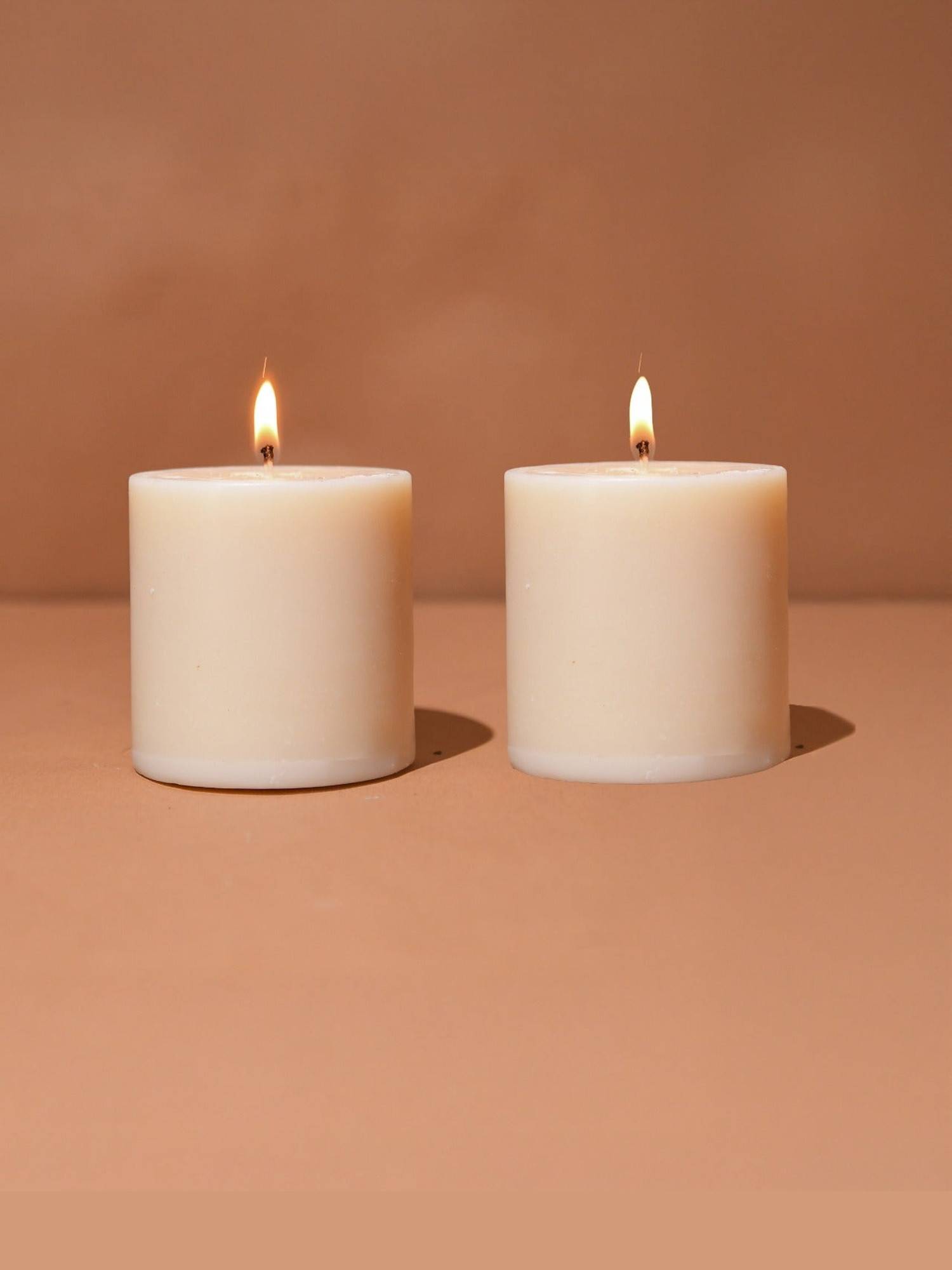 Rad Living Unscented Pillar Candles (Set of 2)