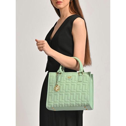 Lavie Luxe Green Women's Quid Compartment Satchel Bag (M)