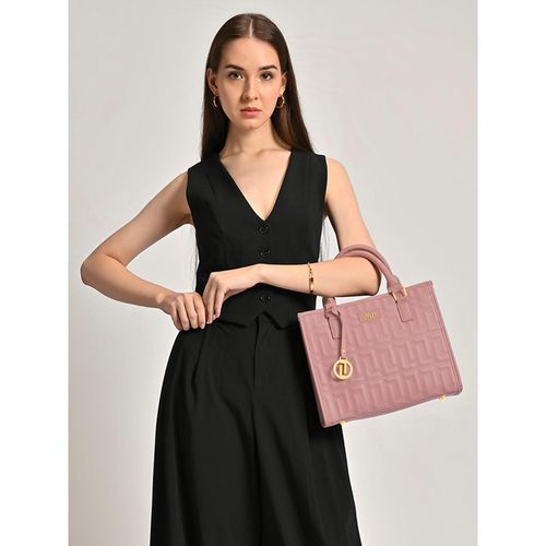 Lavie Luxe Pink Women's Quid Compartment Satchel Bag (M)