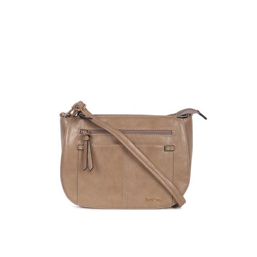 Buy David Jones Cream Coloured Solid Sling Bag - Handbags for