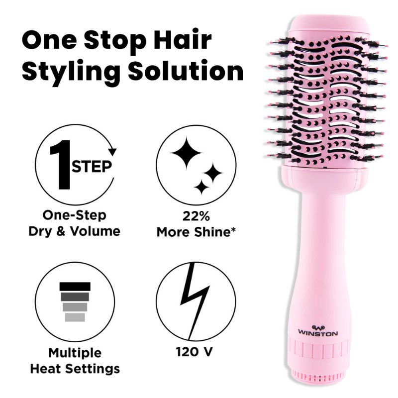 Winston Blow Dryer Ionic Hot Air Brush With Multiple Heat Settings