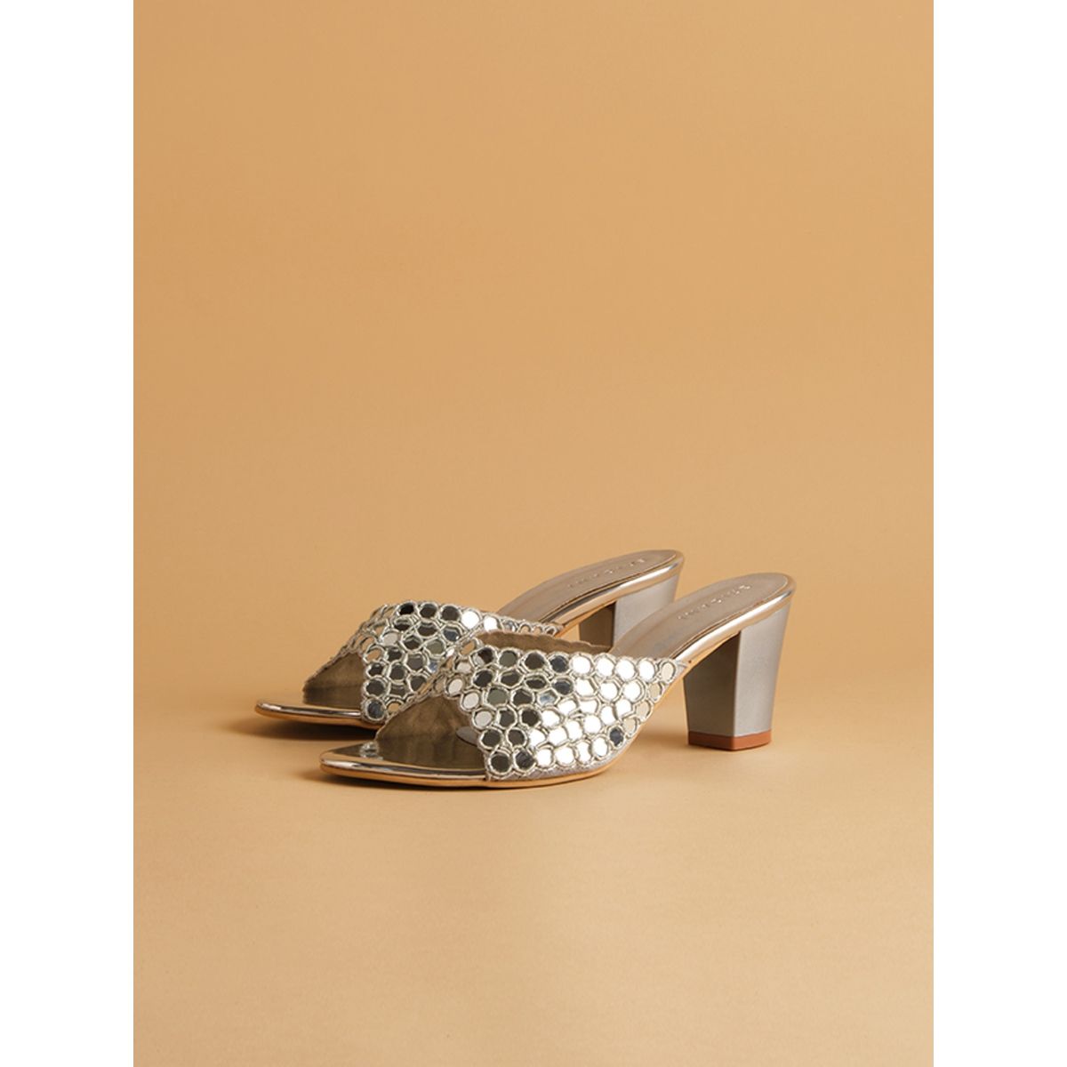 Eridani Veronic Silver Heels - Euro 37 (Silver) At Nykaa, Best Beauty Products Online