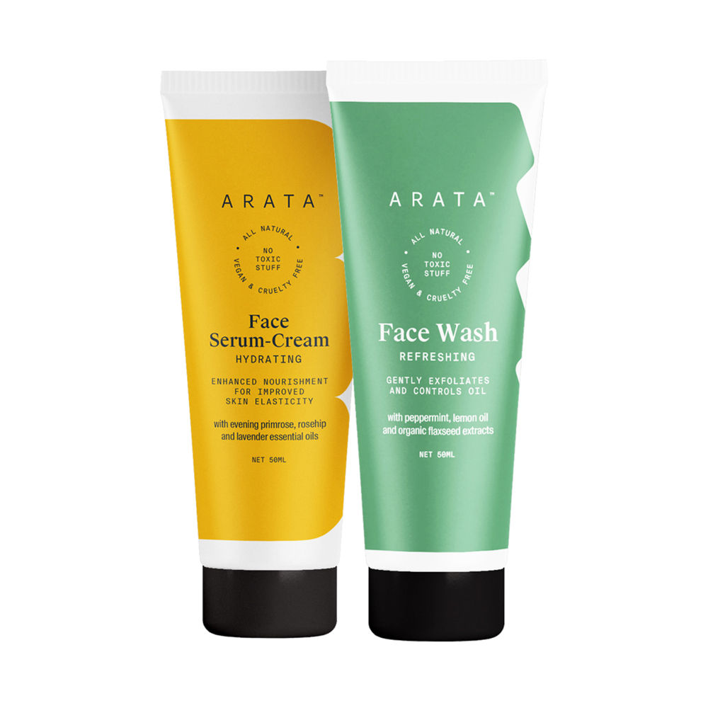 Arata Natural Anti-aging Face Kit with Face Srum & Face Wash
