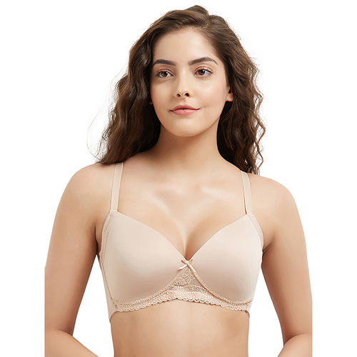Wacoal Polyester Padded Wireless Solid/Plain Bra -LB4196 - Nude (38A)