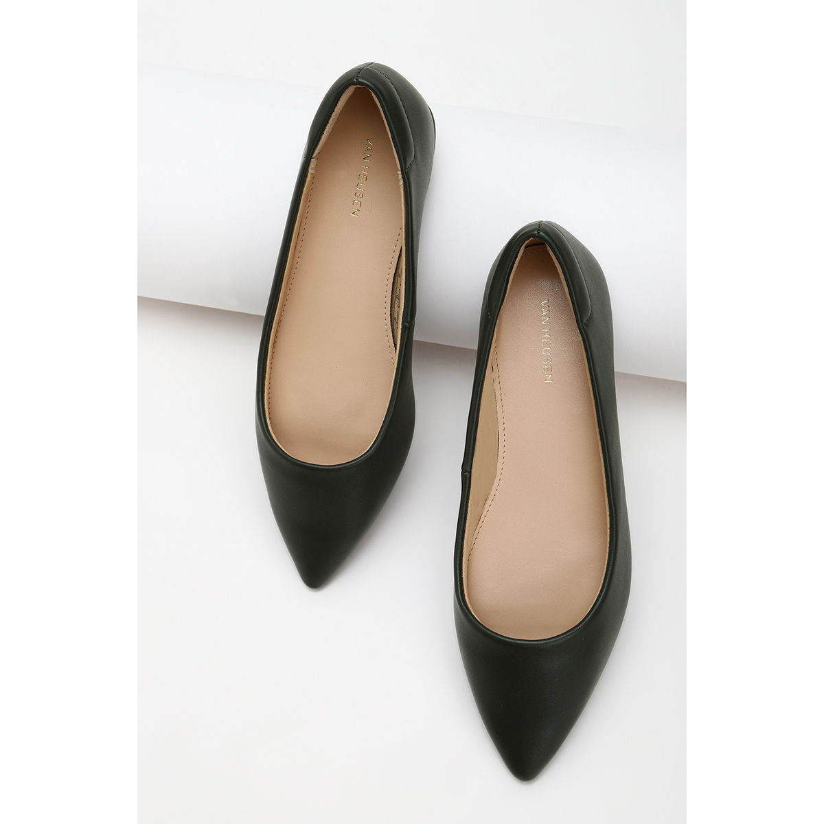 Buy Van Heusen Women Olive Ballerinas Online