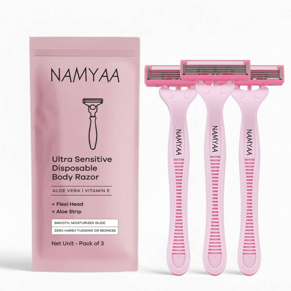 Namyaa Ultra Sensitive Disposable Women's Body Razor - Pack Of 3