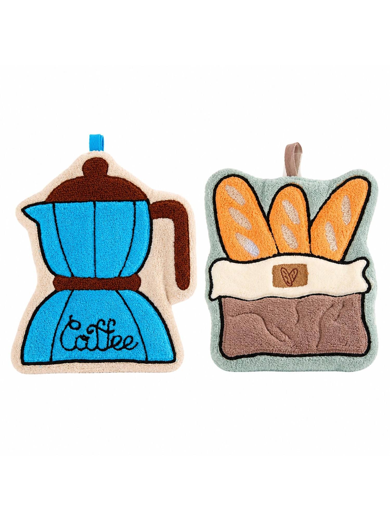 House of Quirk Multi-Color Hanging Towels (Pack of 2)