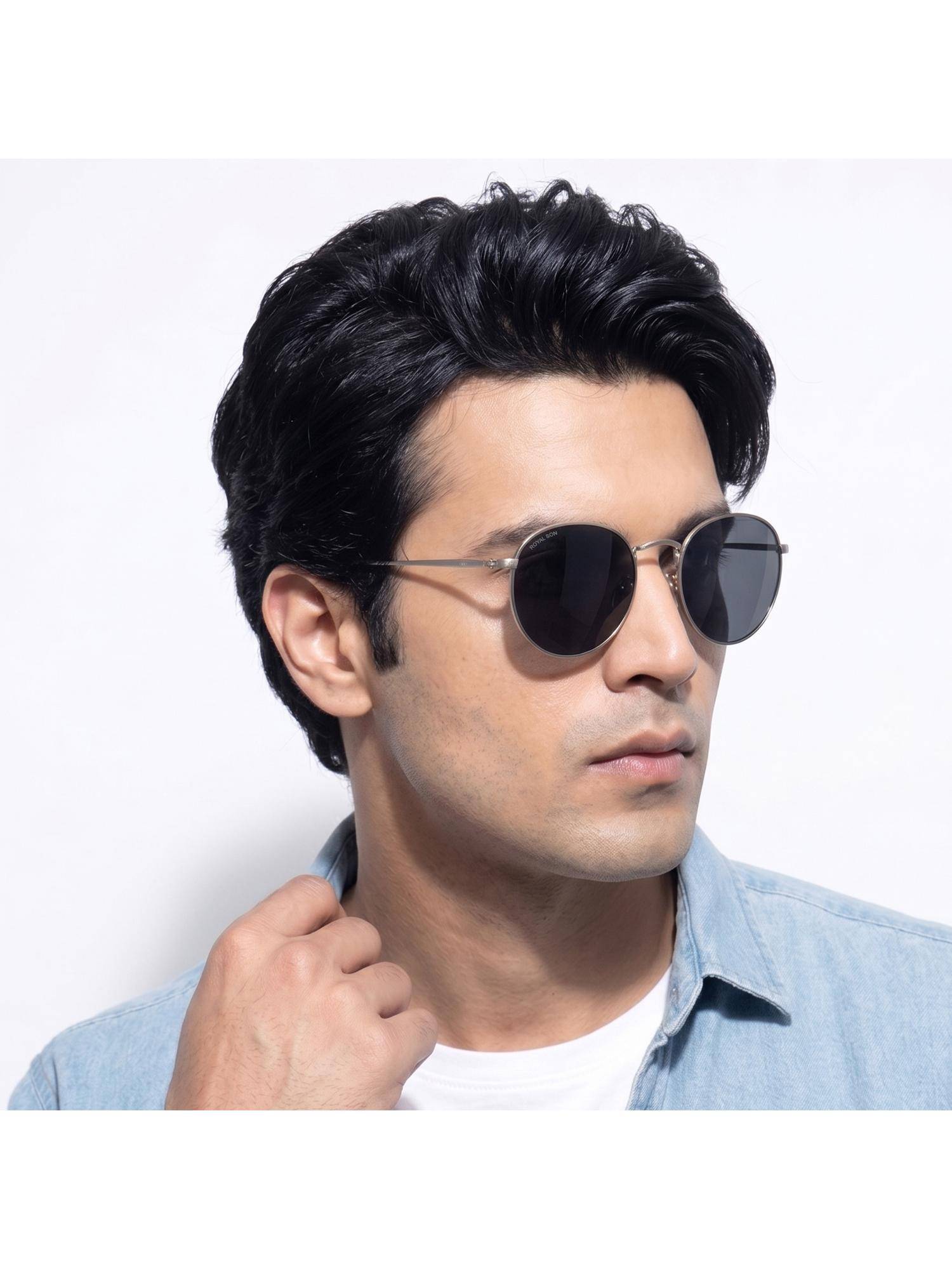 ROYAL SON Unisex Women Round Sunglasses Black Lens -RS0013RD