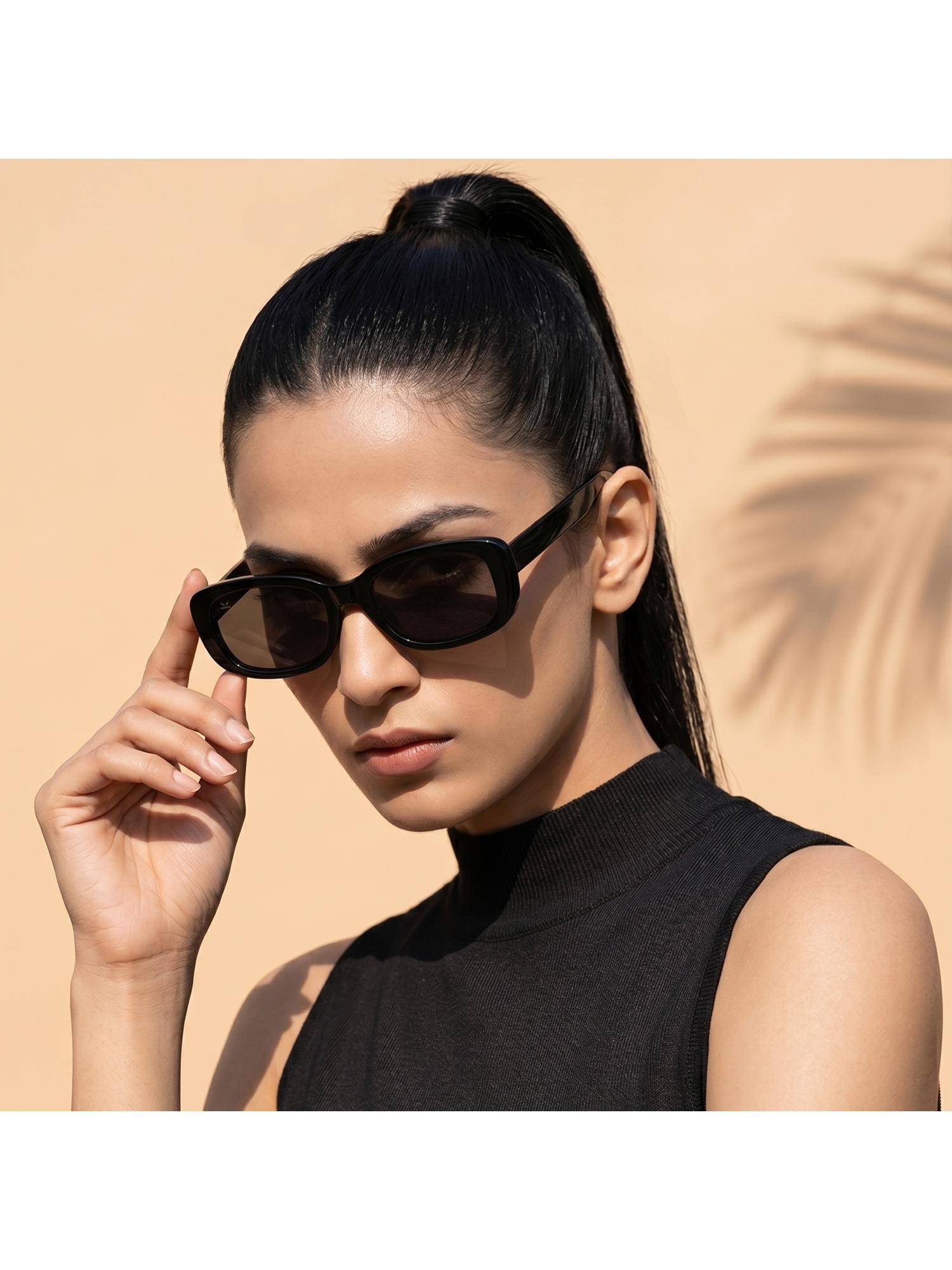 PERKEY Full UV Protected Rectangle Sunglasses For Men and Women - PRKY0019-C1 (54)