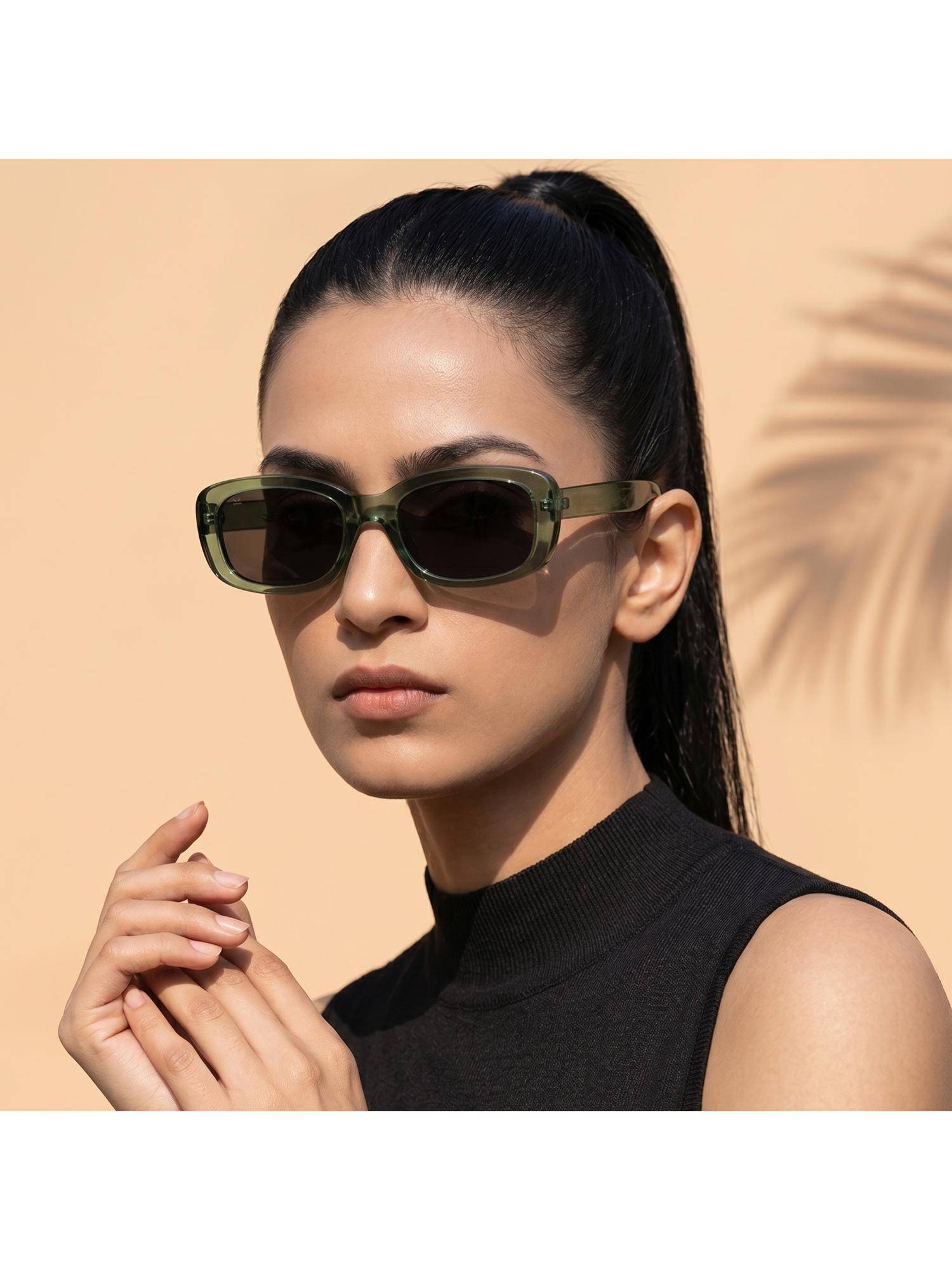 PERKEY Full UV Protected Rectangle Sunglasses For Men and Women - PRKY0019-C2 (54)