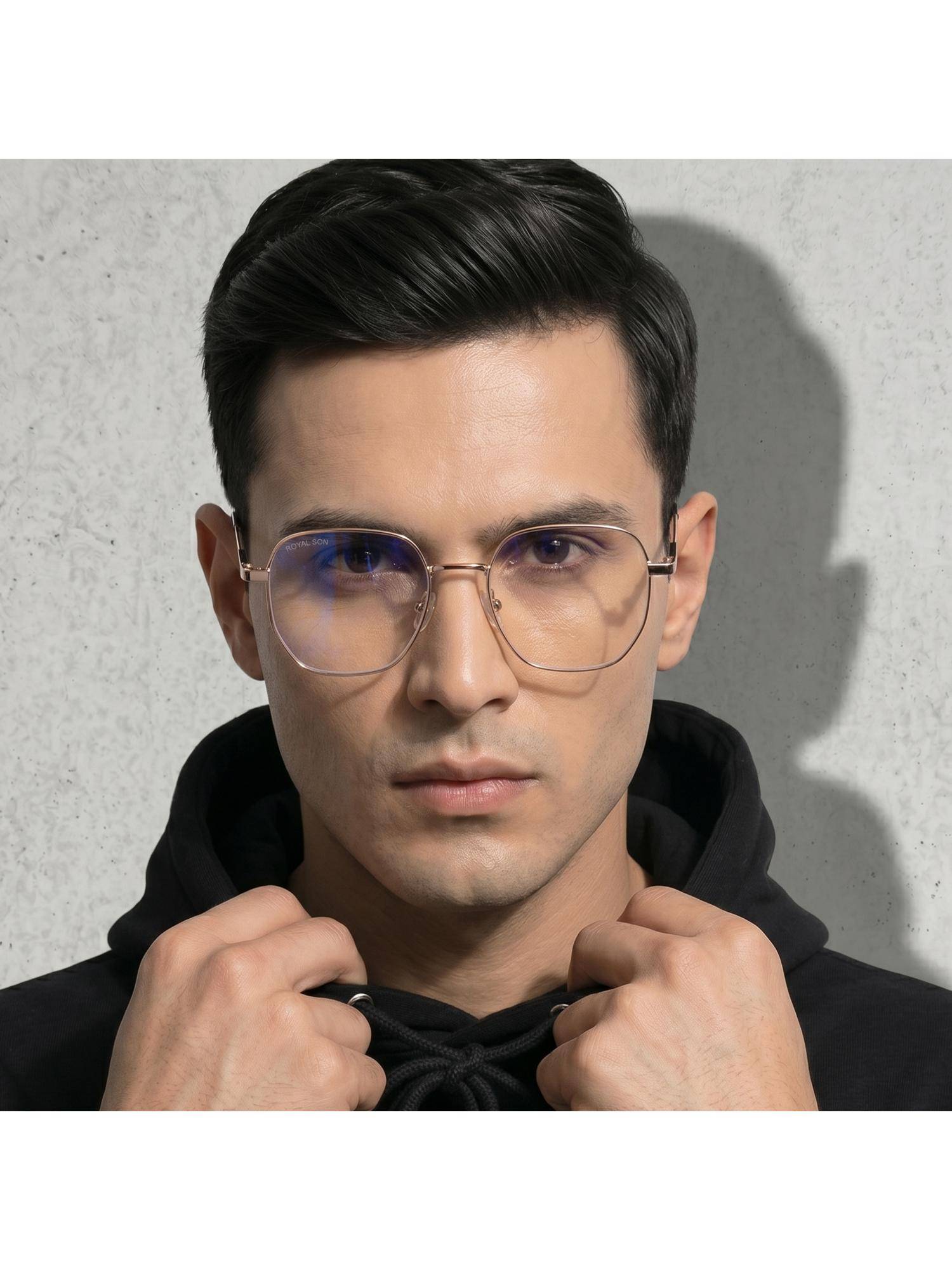 Royal Son Polygon Men Women Spectacles Frame Blue Ray Cut Lens - SF0016-C5