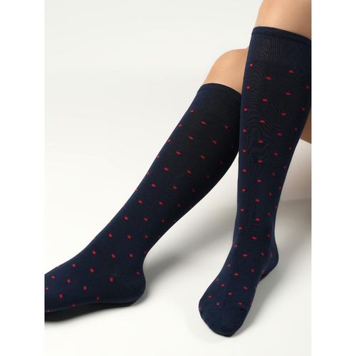 Buy Theater Women Navy Blue Rose Socks Online