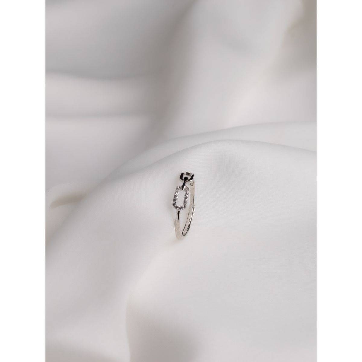 Buy STERLYN Silver Links Minimal Ring Online