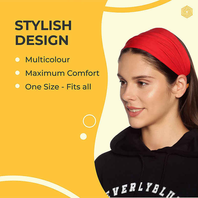 Boldfit Gym Headband For Men And Women Sports Headband Red Buy