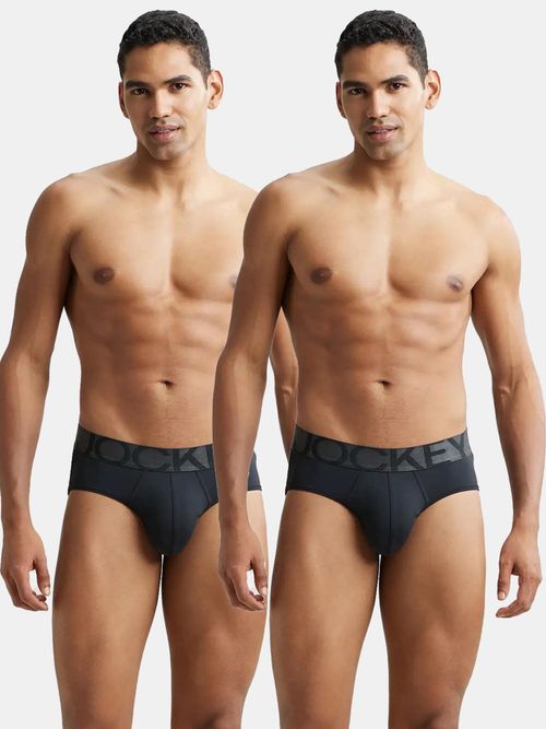 Buy Jockey Ic27 Men Tactel Microfiber Solid Brief Black (Pack of - Main Image