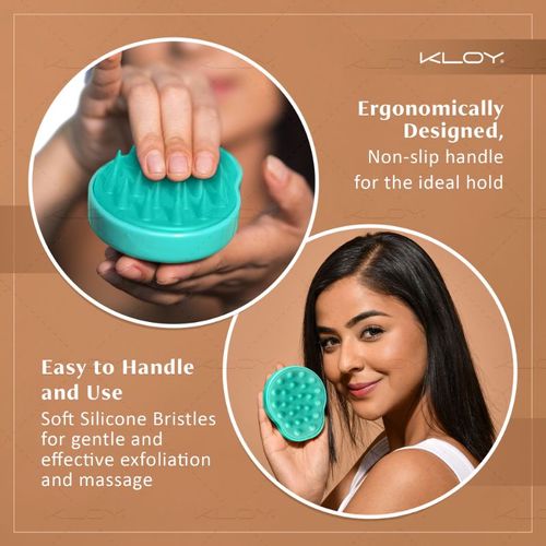 Buy KLOY Hair Scalp Massager Exfoliator Shampoo Brush - Aqua Green