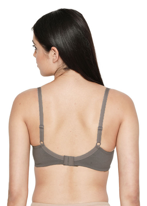 Shyaway Susie Everyday Wirefree Full Coverage Bottom Encircled Non-Padded  Moulded Bra-Grey (42B)