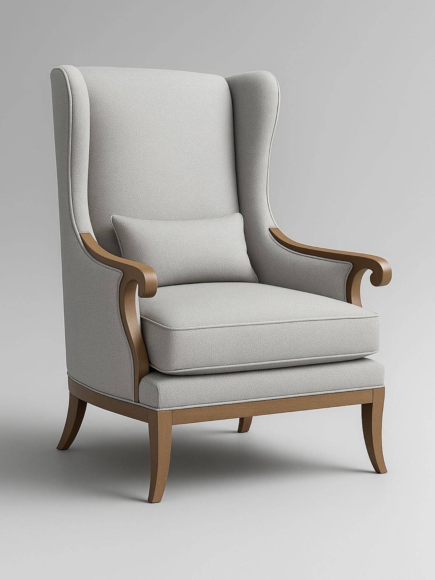 JABRIX Premium Wingback Lounge Chair with Modern Velvet Fabric with Cushion