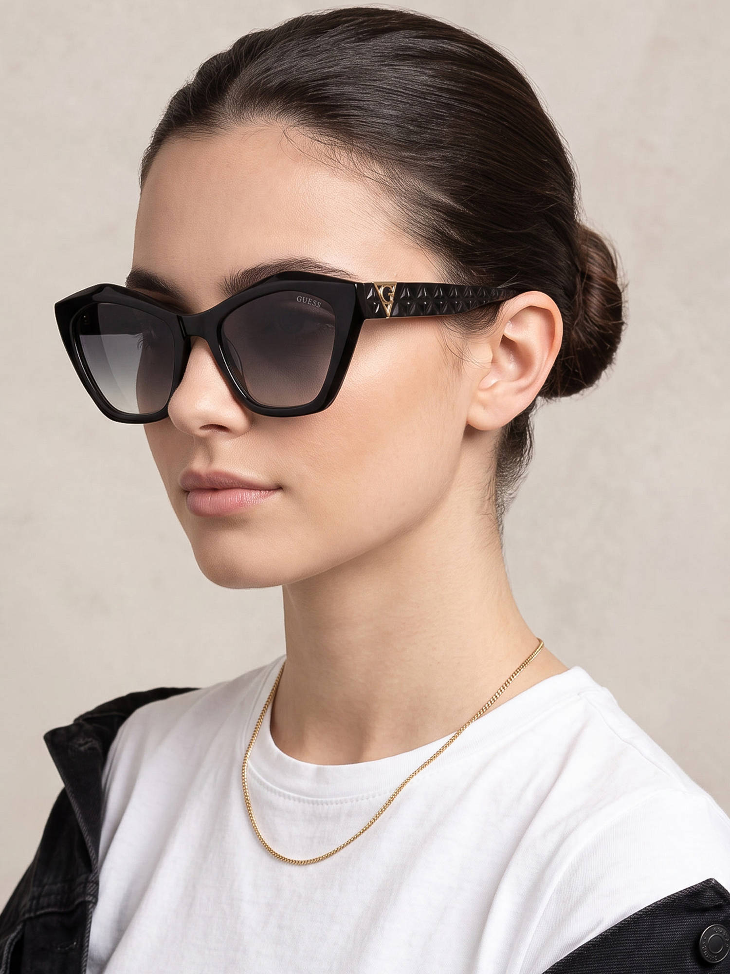 Guess Grey Plastic Uv Protection Full Rim Sunglass for Women-GUS001845401ZSG (54)
